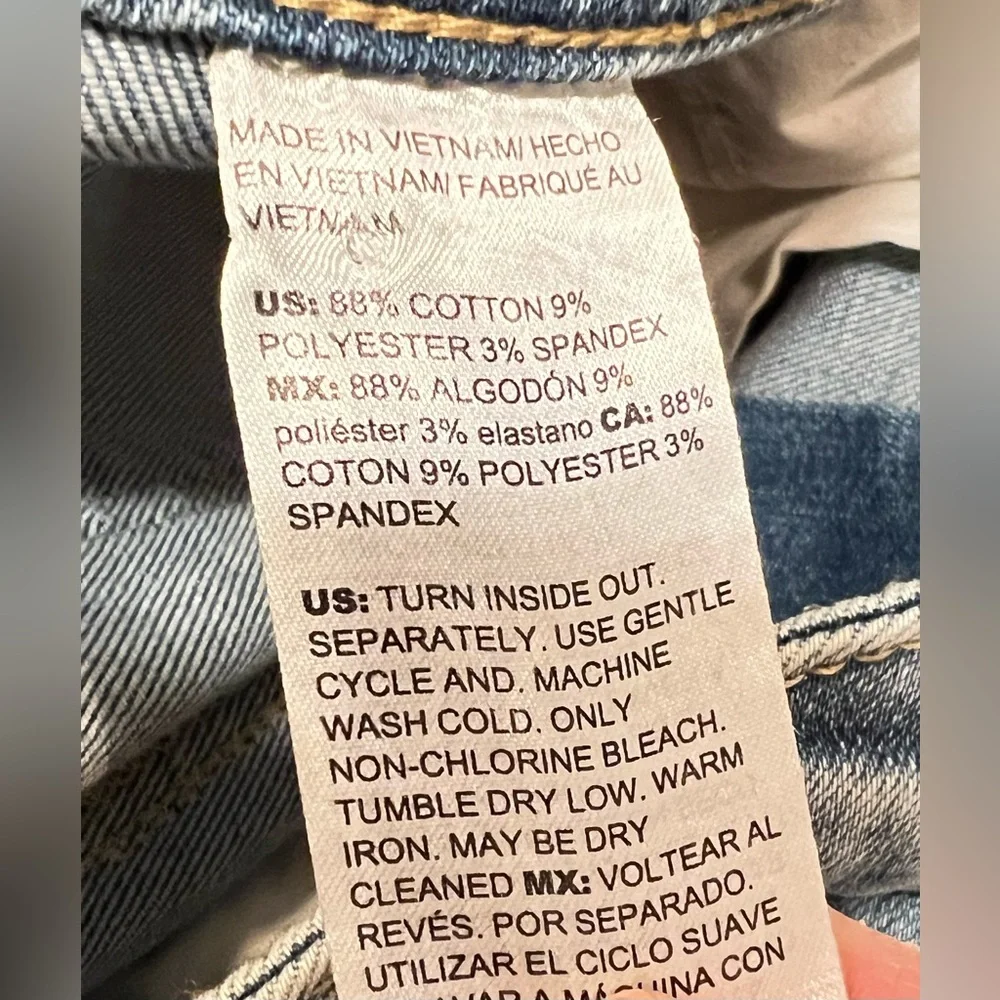 Chico's Define Me Straight Leg Ankle Blue Jeans 12 R Chicos Size 2 R Stretch